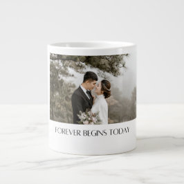 Liebe Morning Brew: Personalisierte Hochzeitsstimm Jumbo-Tasse