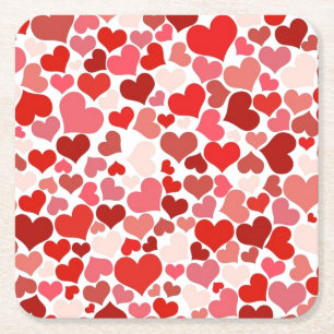 Liebe Mosaic Rechteckiger Pappuntersetzer