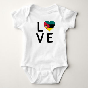 Liebe - Mosambik-Flagge Baby Strampler