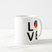 Liebe - Mosambik-Flagge Kaffeetasse (VorderseiteRechts)