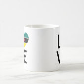 Liebe - Mosambik-Flagge Kaffeetasse (Mittel)