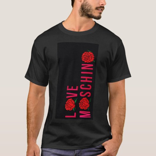 Liebe Moschino Blume Klassischer T - Shirt (Vorderseite)