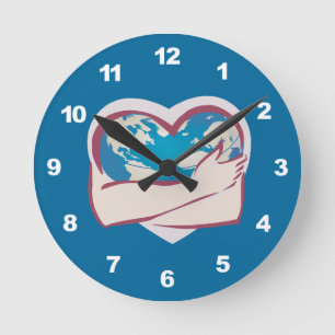 Liebe Mother Earth Runde Wanduhr