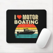 Liebe Motorboot Boot Kapitän Ponton See Mousepad (Mit Mouse)