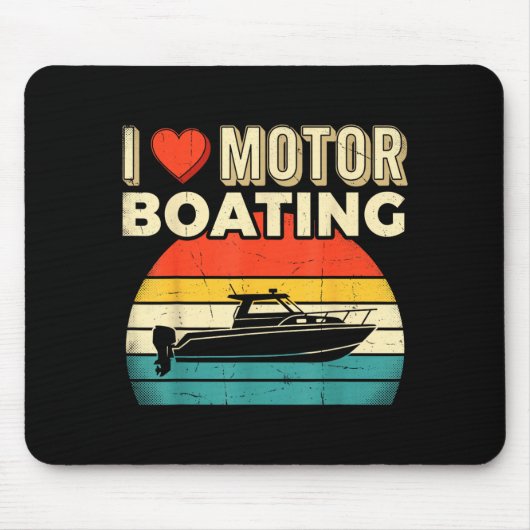 Liebe Motorboot Boot Kapitän Ponton See Mousepad (Vorne)