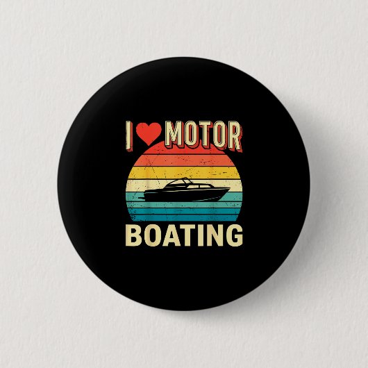 Liebe Motorboot Boot Kapitän Pontonsee Button (Vorderseite)