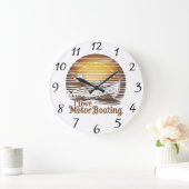 Liebe Motorboot: Ein Zuneigung-Boot Große Wanduhr (Zuhause)