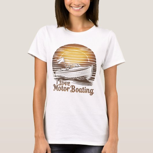 Liebe Motorboot: Ein Zuneigung-Boot T-Shirt (Vorderseite)