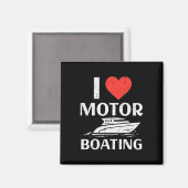 Liebe Motorboot Spaß B Magnet (Vorderseite/Rückseite)