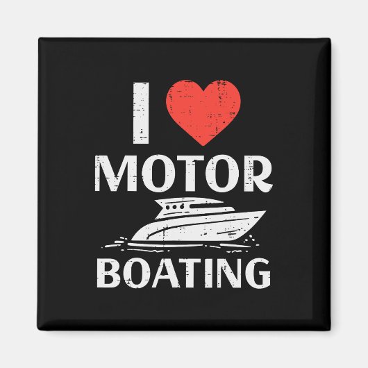 Liebe Motorboot Spaß B Magnet (Vorne)