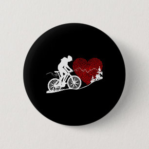Liebe Mountainbike-Grafikdesign - Radfahrer beim R Button
