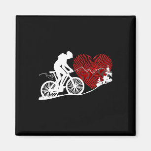 Liebe Mountainbike-Grafikdesign - Radfahrer beim R Magnet