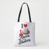 Liebe Movers and Shakers Cool Brettspiel Motto Tasche (Vorderseite)