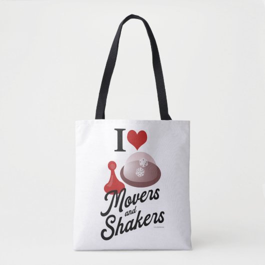 Liebe Movers and Shakers Cool Brettspiel Motto Tasche (Vorderseite)
