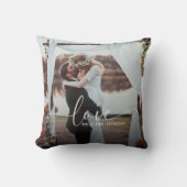 Liebe Mr. und Mrs. Wedding Foto Kissen (Vorderseite)