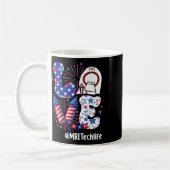 Liebe MRI Tech Life USA Flaggen Feuerwerk 4. Juli Kaffeetasse (Links)