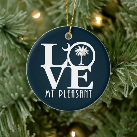LIEBE Mt Pleasant South Carolina Keramik Ornament (Baum)