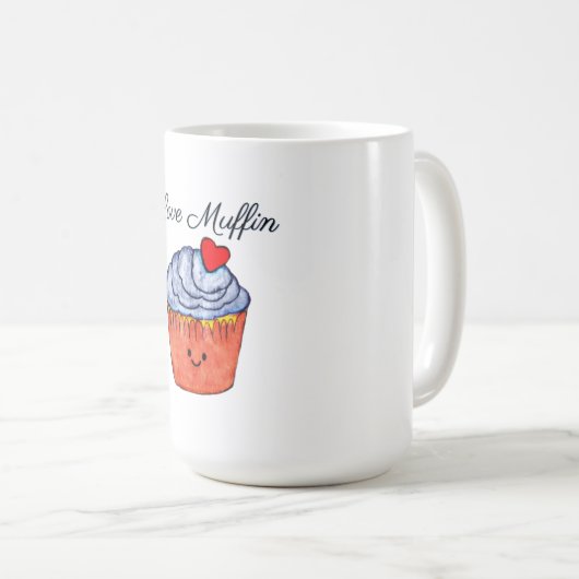 Liebe Muffin Blue Kaffeetasse (VorderseiteRechts)