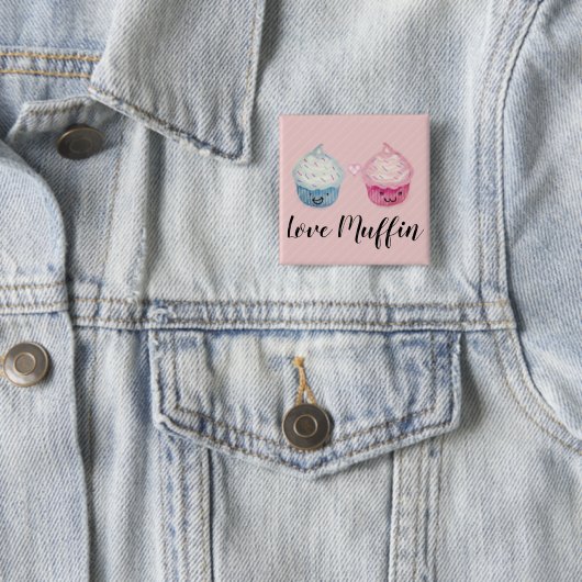 Liebe-Muffin-Cupcakes Button (Beispiel)