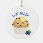 Liebe Muffin Keramik Ornament (Vorne)