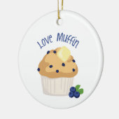 Liebe Muffin Keramik Ornament (Links)