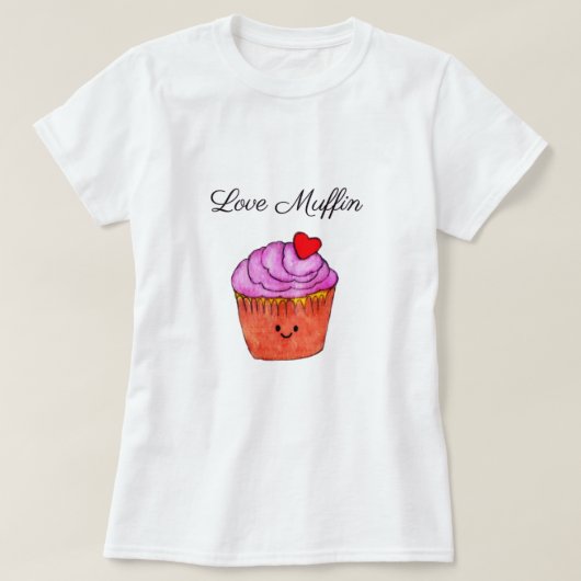 Liebe Muffin Pink T-Shirt (Design vorne)