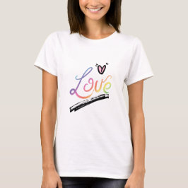Liebe Multi-Farben T-Shirt