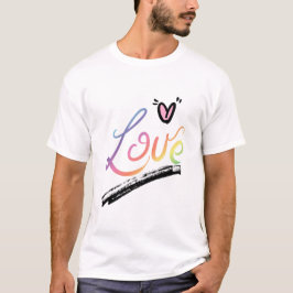 Liebe Multi Farben T-Shirt