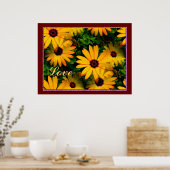 Liebe Multi Floral Poster (Küche)