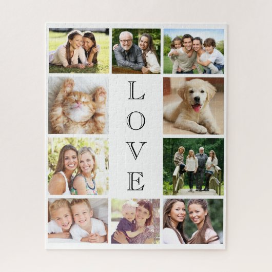 Liebe Multi-Foto Collage Moderne Puzzle (Vertikal)