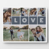 Liebe Multi-Foto-Collage Paar Fotoplatte (Vorderseite)
