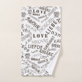 LIEBE - Multi Language - Customizable Internationa Badhandtuch Set (Handtuch)
