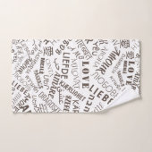 LIEBE - Multi Language - Customizable Internationa Badhandtuch Set (Handtuch)