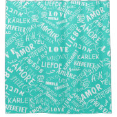 LIEBE - Multi Language - Customizable Internationa Duschvorhang (Vorderseite)