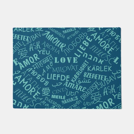 LIEBE - Multi Language - Customizable Internationa Fußmatte (Vorderseite)