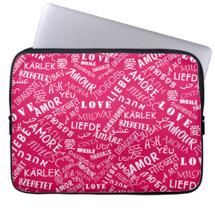 LIEBE - Multi Language - Customizable Internationa Laptopschutzhülle