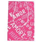 LIEBE - Multi Language - Customizable Internationa Mittlere Geschenktüte (Rückseite)