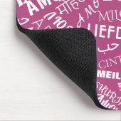 LIEBE - Multi Language - Customizable Internationa Mousepad (Ecke)