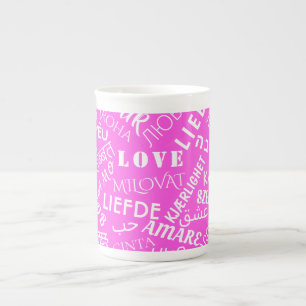 LIEBE - Multi Language - Customizable Internationa Porzellantasse