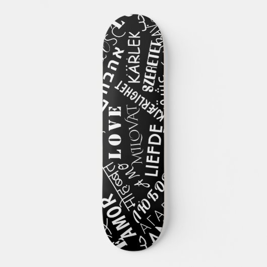 LIEBE - Multi Language - Customizable Internationa Skateboard (Vorderseite)
