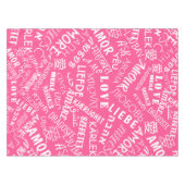 LIEBE - Multi Language - Customizable Internationa Tischdecke (Vorderseite (Horizontal))