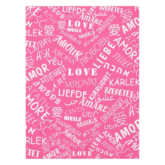 LIEBE - Multi Language - Customizable Internationa Tischdecke (Vorderseite)