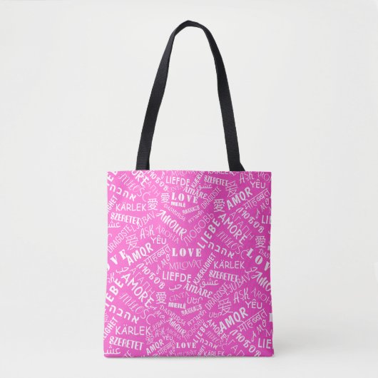 LIEBE - multi Sprache - kundengerechter Tasche (Vorderseite)