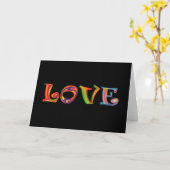 Liebe Multicolor Grußkarte Karte (Gelbe Blume)