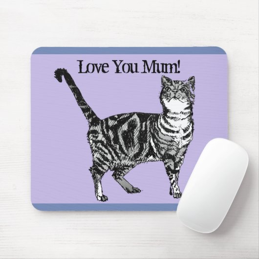 Liebe Mum Muse Mat Lila Mousepad (Mit Mouse)