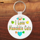 Liebe Munchkin Cats Schlüsselanhänger (Vorderseite)