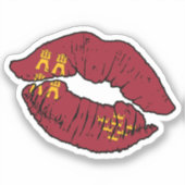Liebe Murcia Murcian Lipstick Aufkleber (Vorderseite)