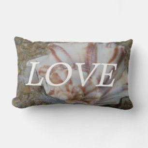 Liebe Muscheln am Strand Inspiration Kissen