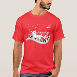 Liebe Music Cat Playing on Piano Musical / T-Shirt