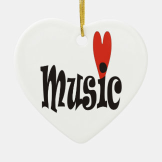 Liebe Music - Multiprint-T - Shirt Keramik Ornament
